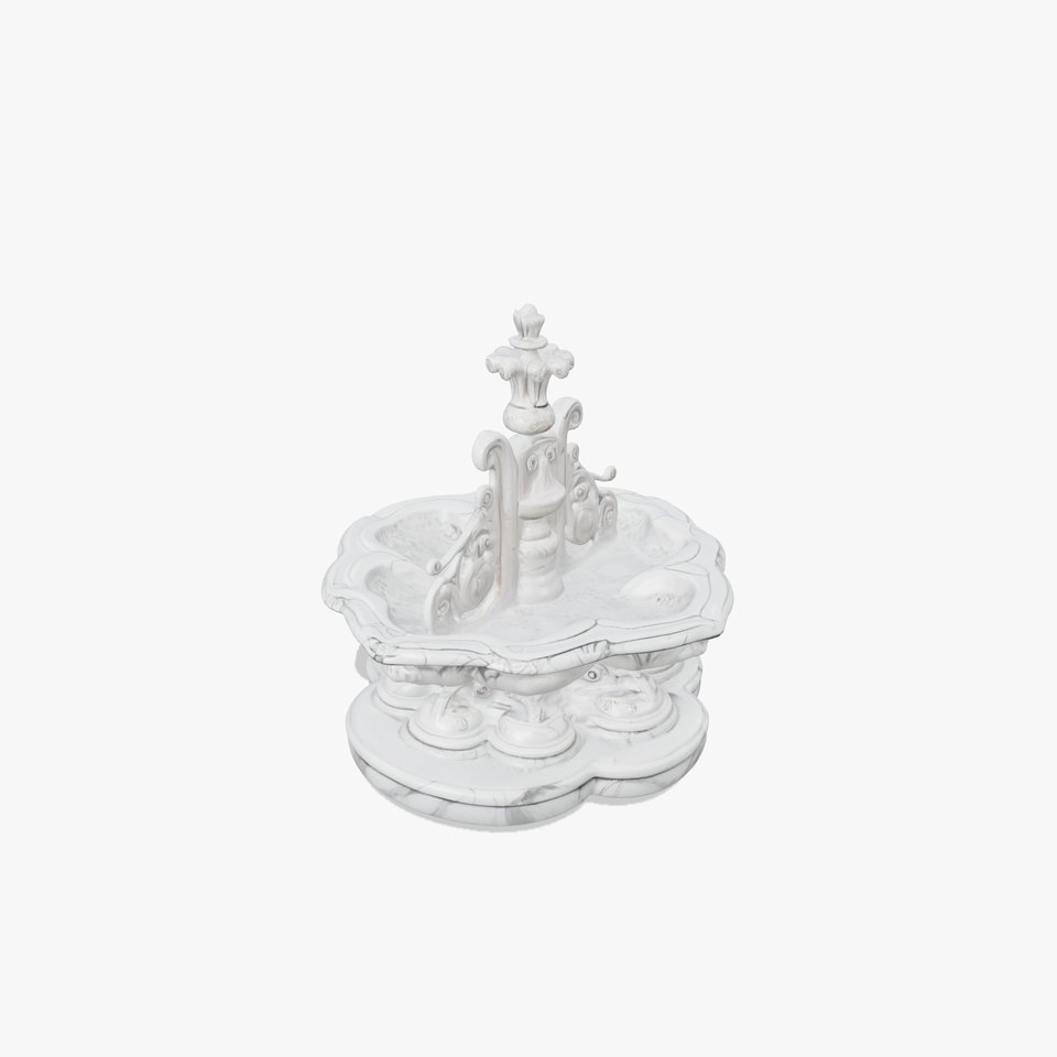 Ornate Marble Fountain model pack